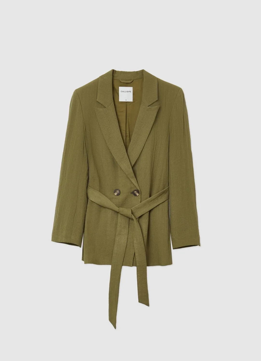 Calliope blazer femme double boutonnage à ceinture