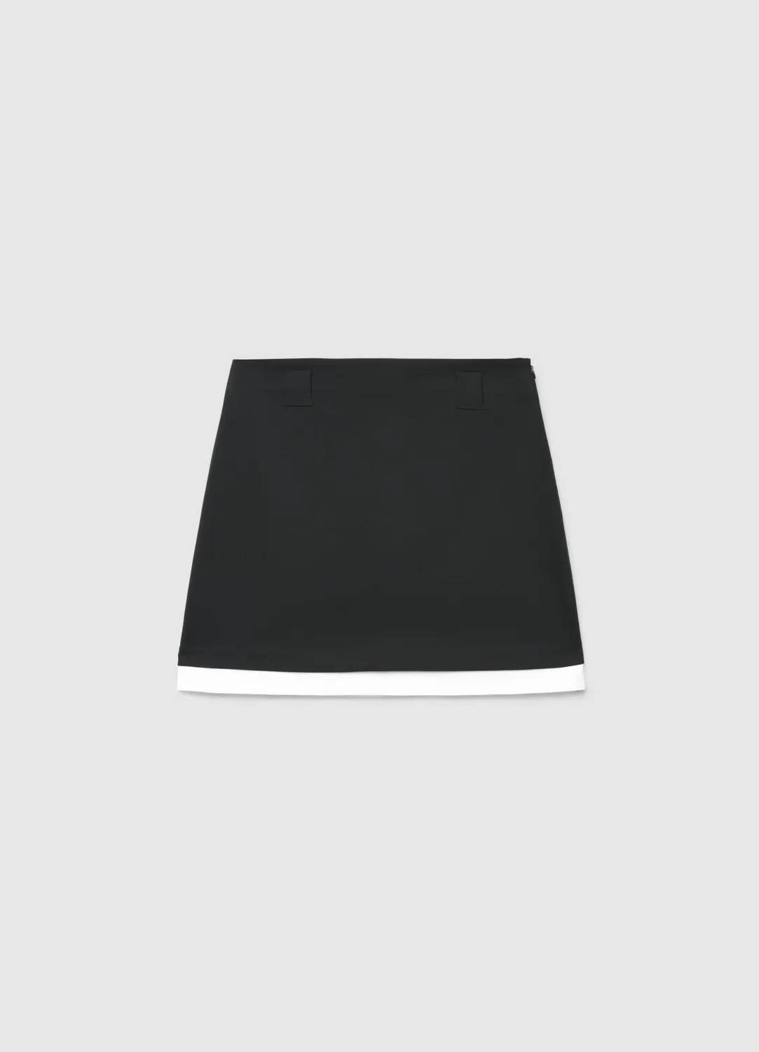 Calliope Mini jupe droite femme bord contraste zip latéral
