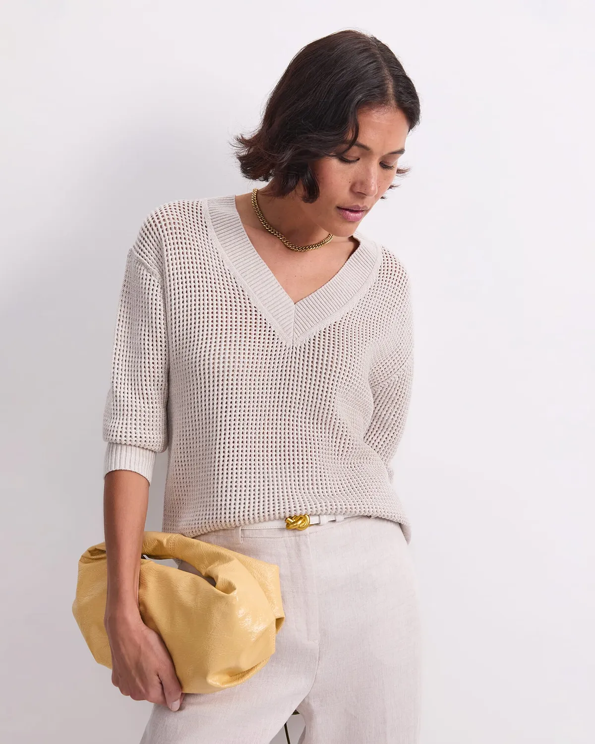 Sportscraft Crochet pull sans manches coton