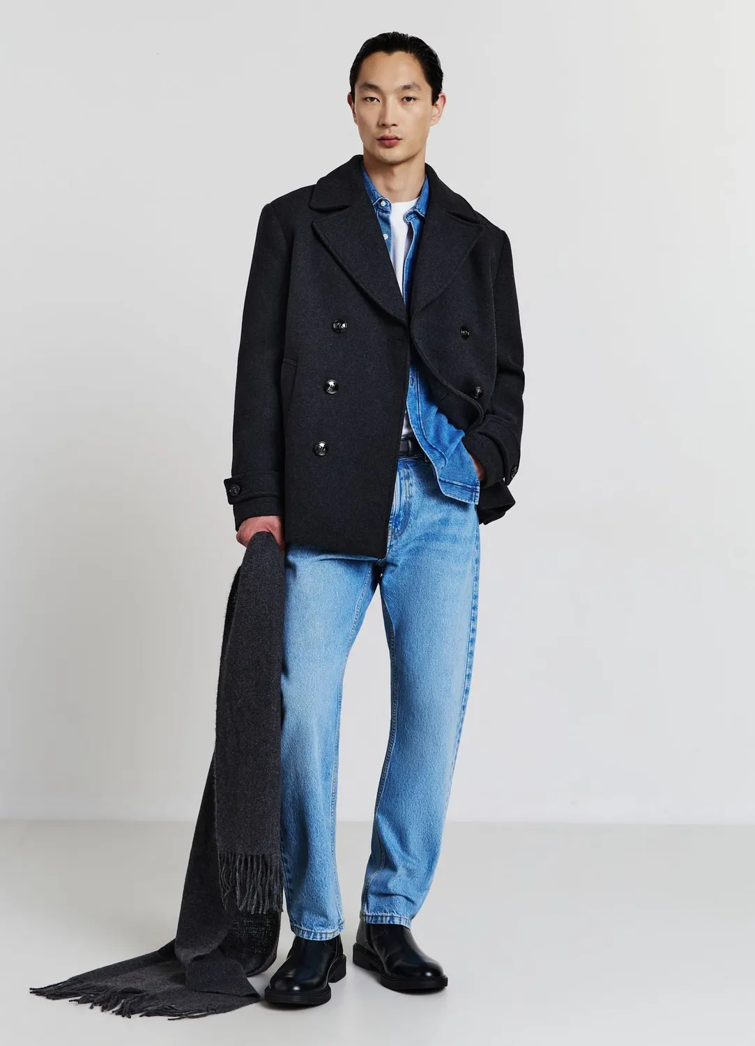 Calliope manteau croisé panno homme revers
