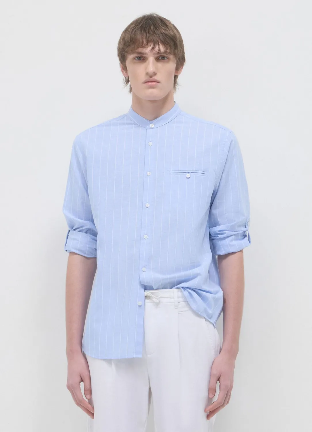 Calliope chemise col coreen rayee coton homme