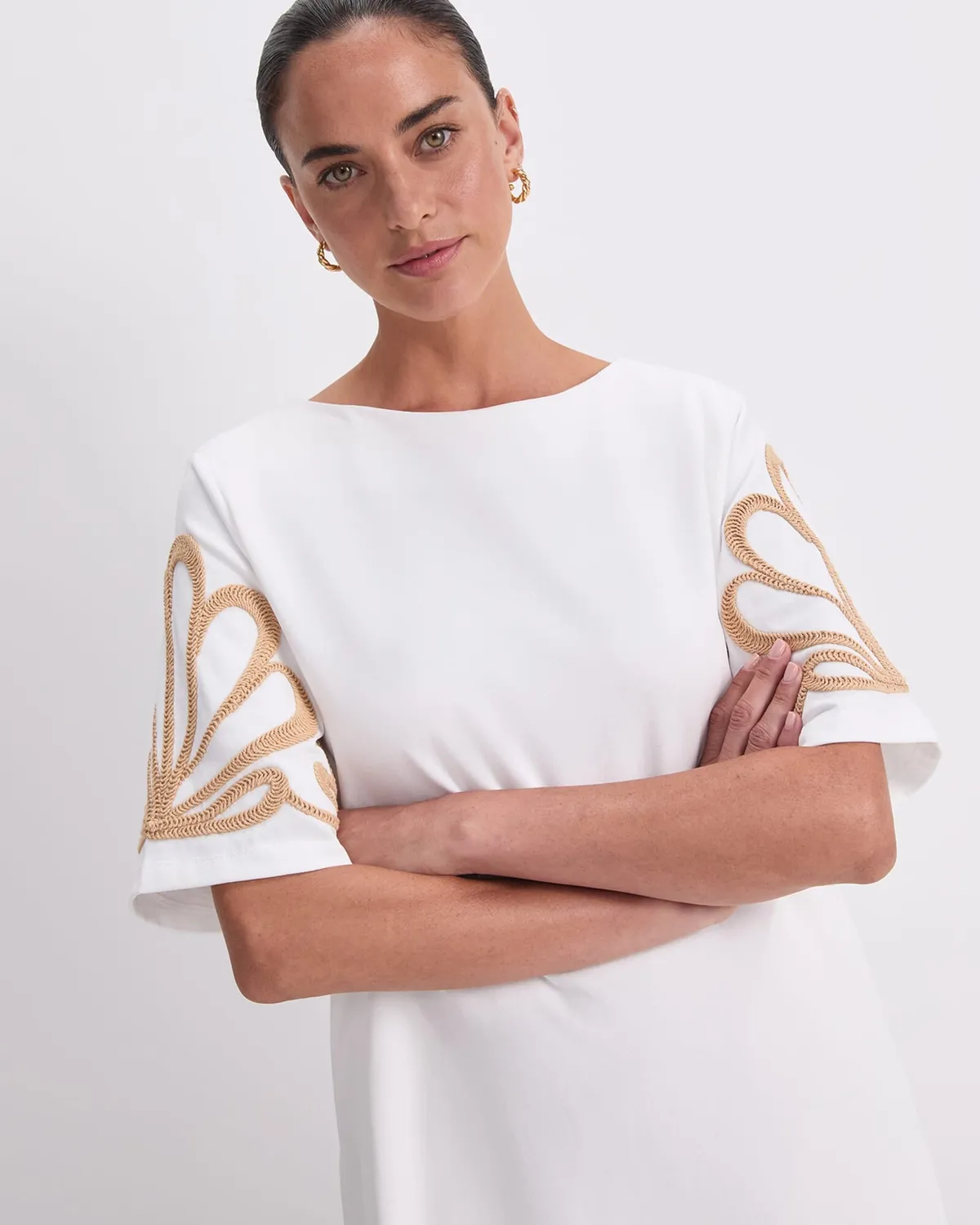 Sportscraft Eliza Embroidery robe mini coton