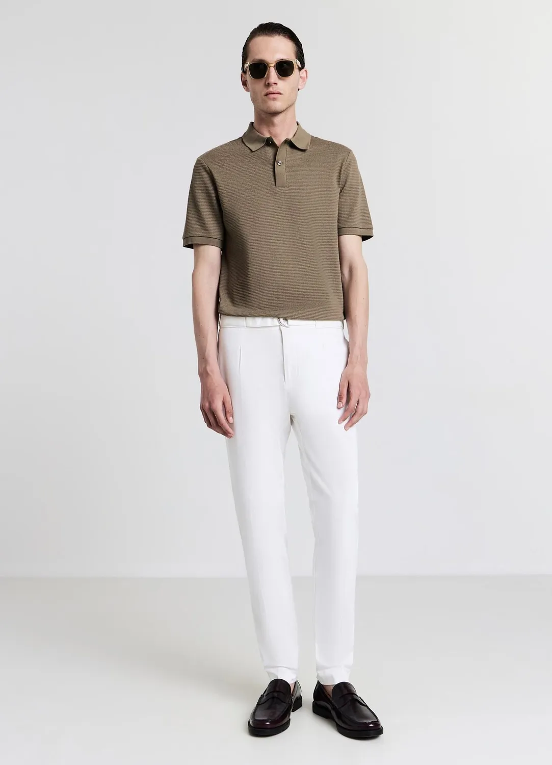 Calliope pantalon homme coton ceinture à nouer regular
