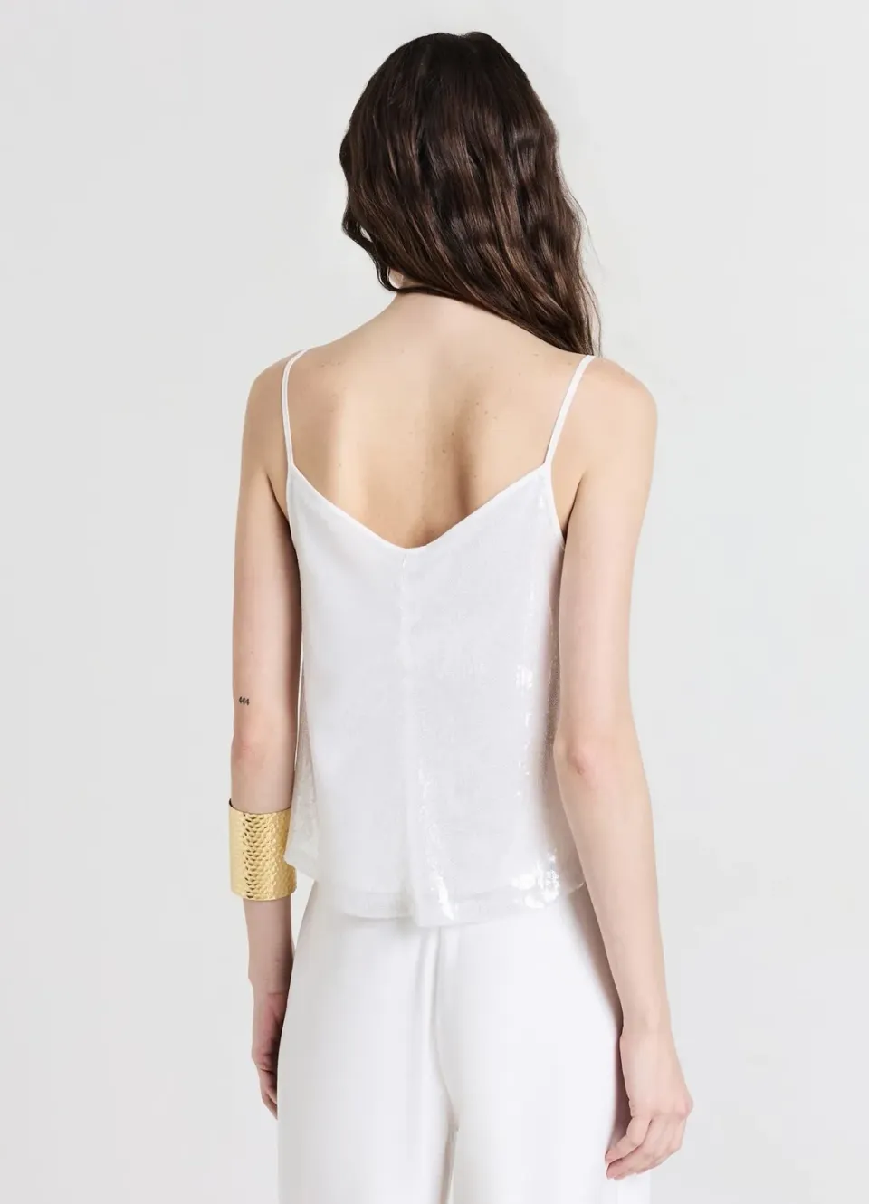 Calliope Top évasé paillettes bretelles taille S