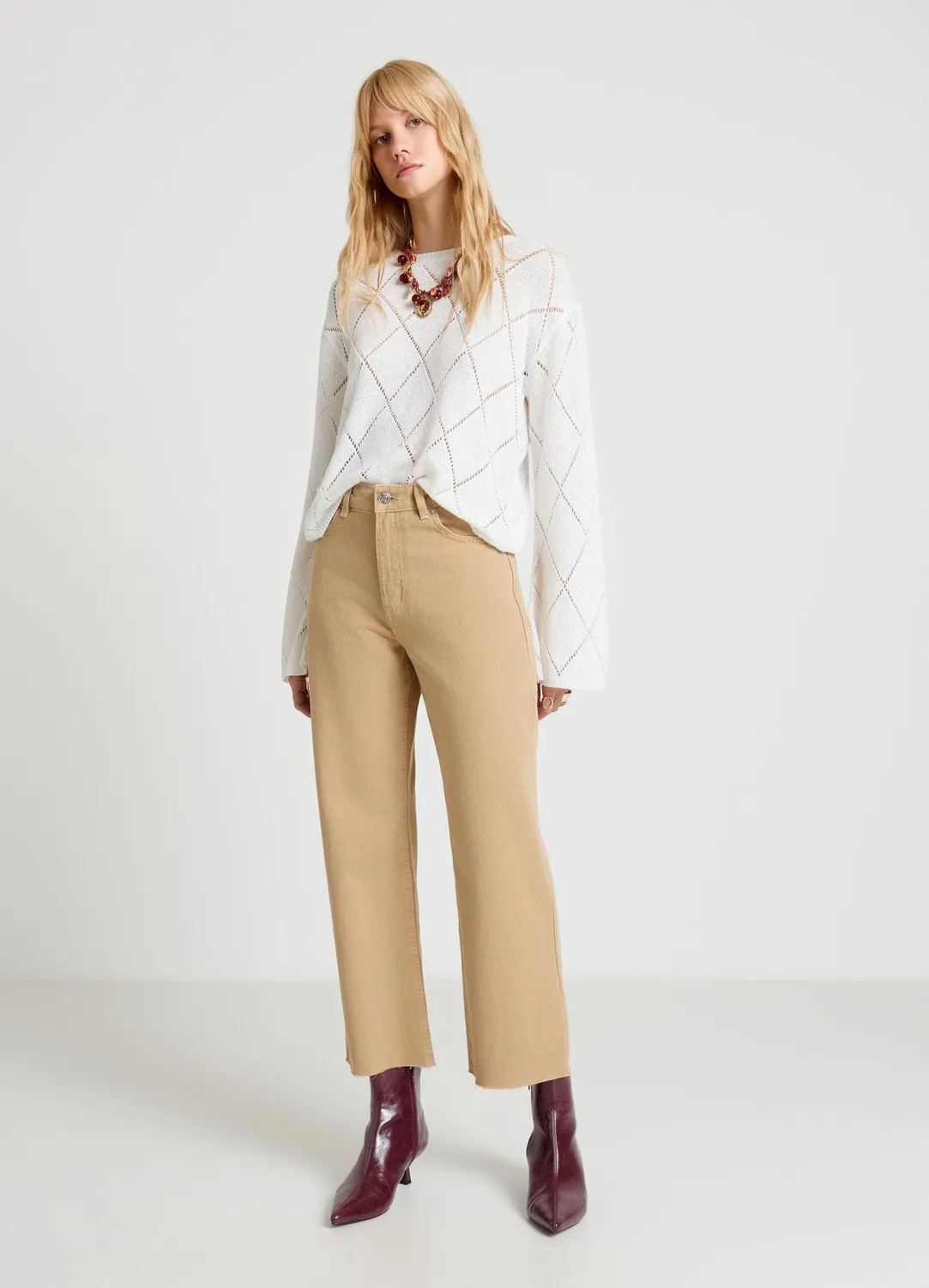 Calliope jean straight cropped femme cheville