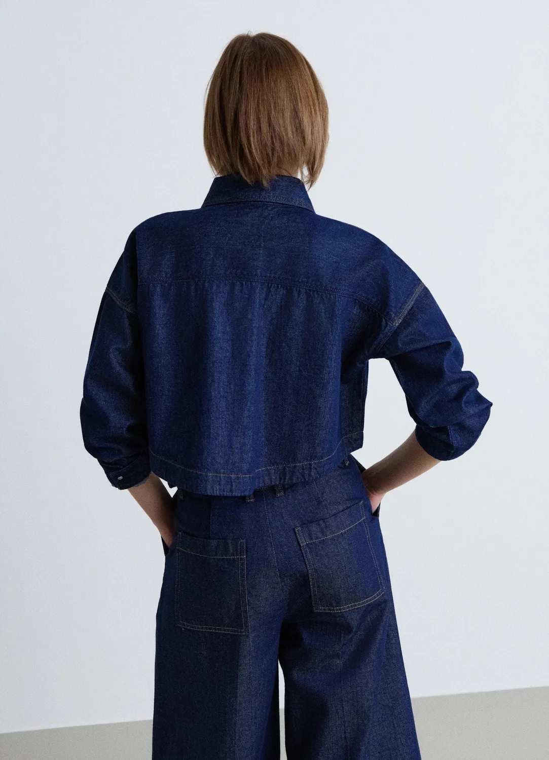 Calliope chemise denim femme boxy poches poitrine