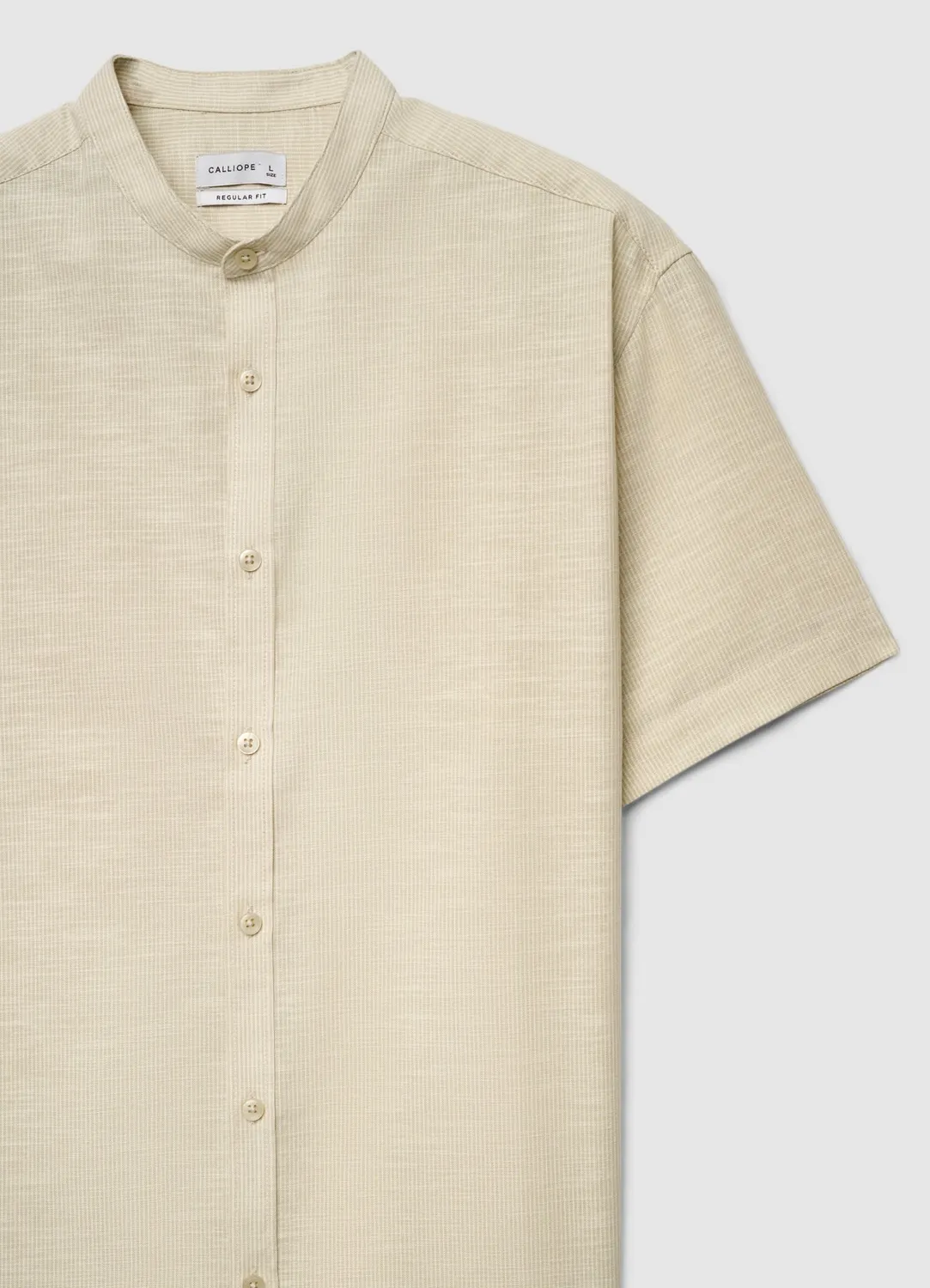 Calliope chemise homme rayée col coréen taille L