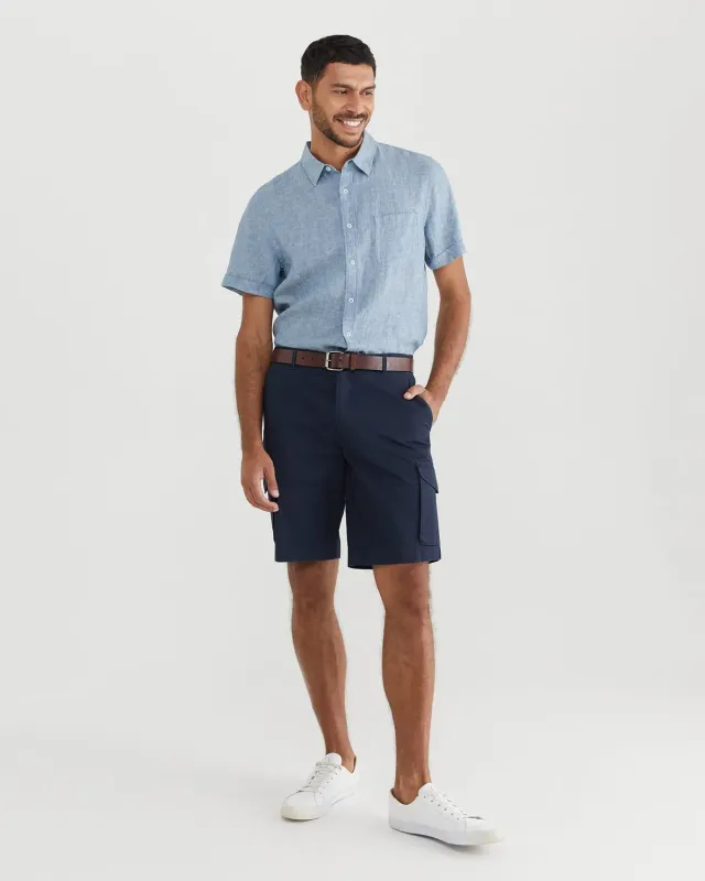 Sportscraft Cargo Short coton délavé homme genou