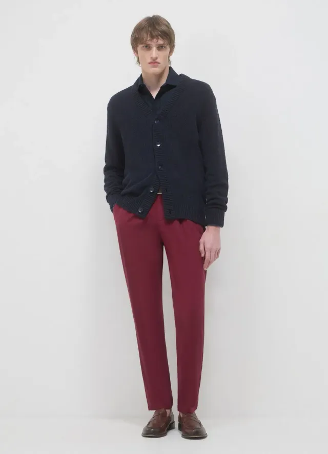 Calliope pantalon chino homme mélange lin uni