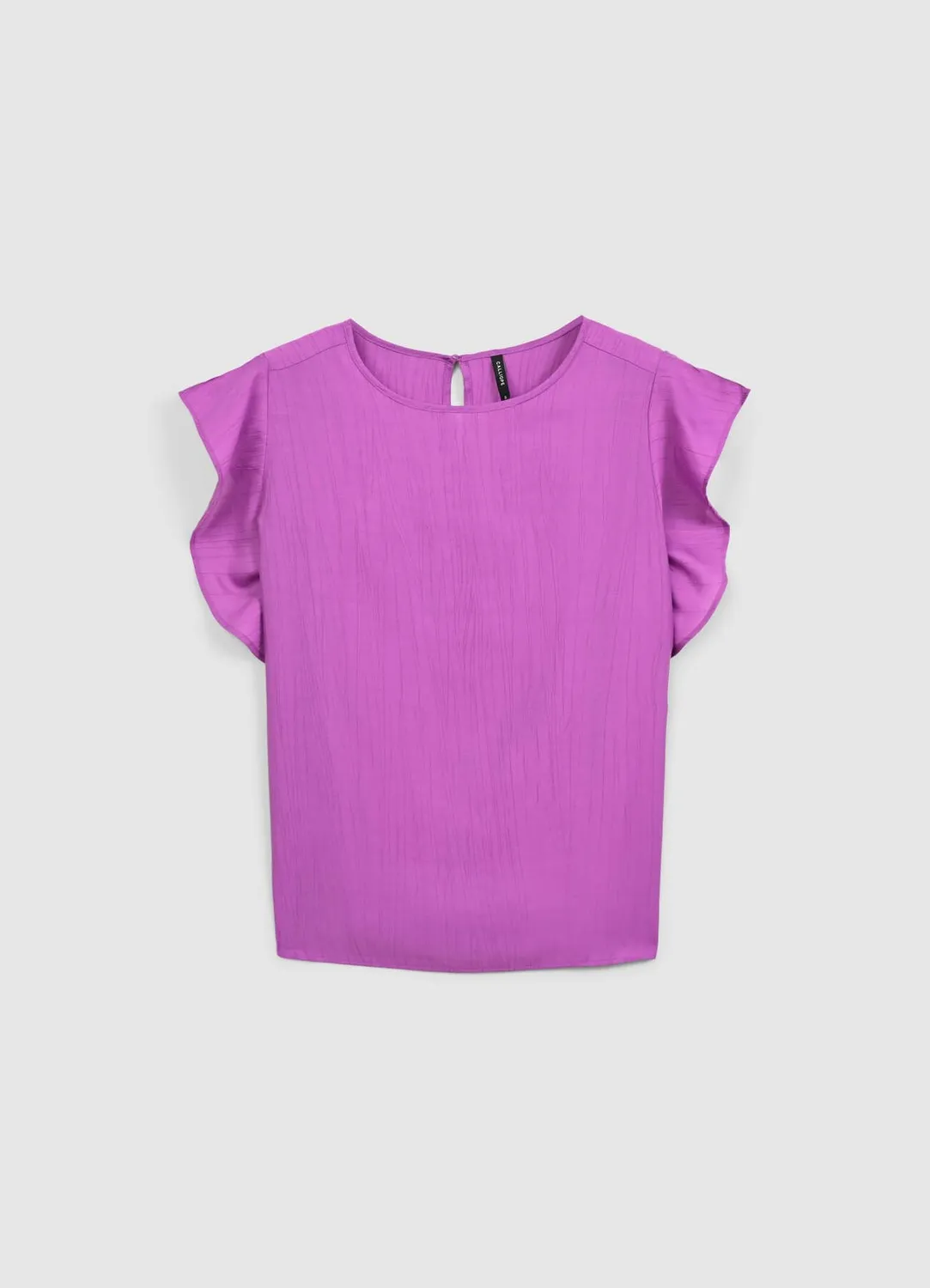 Calliope blouse femme unie manches volants regular