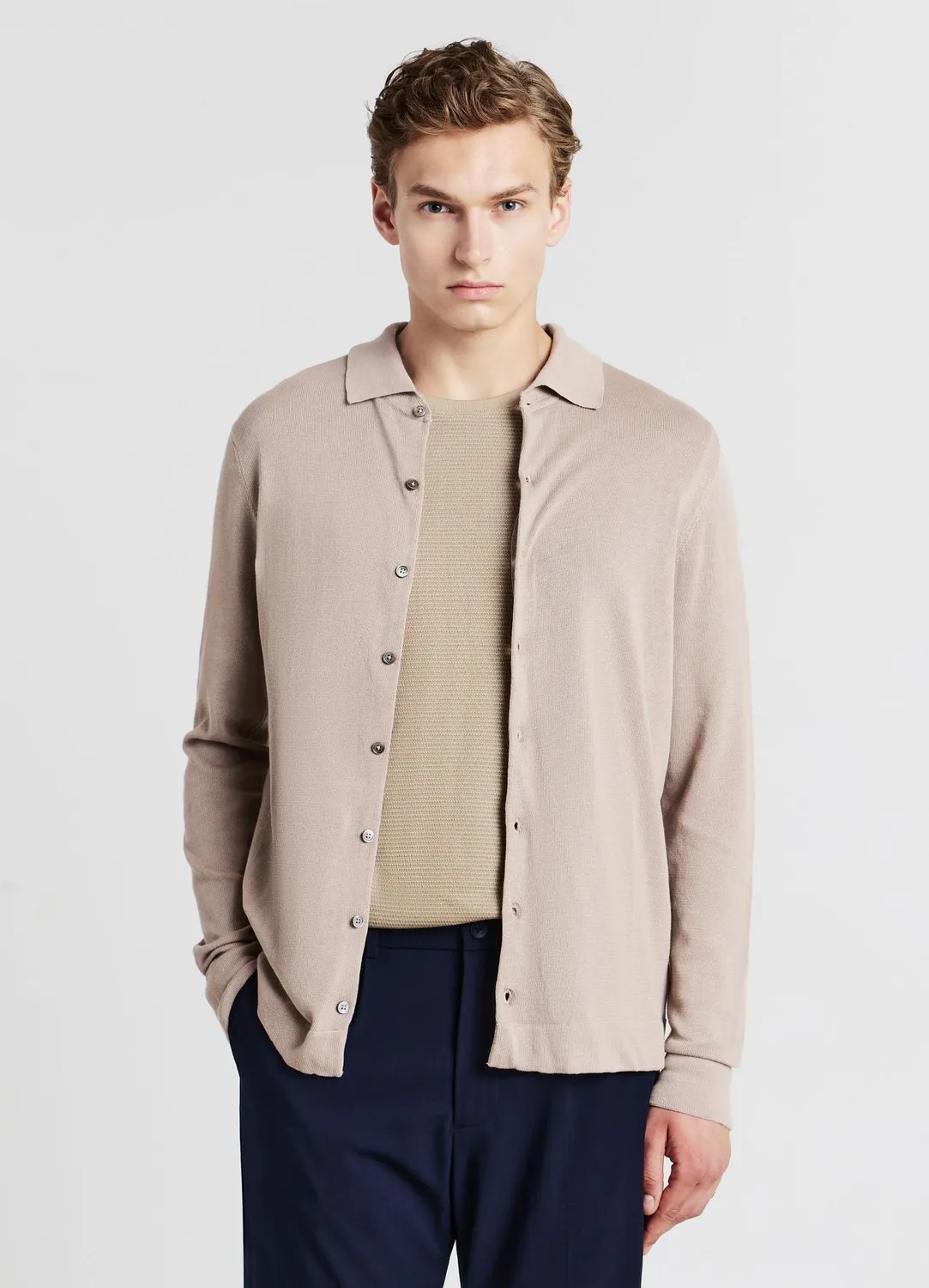 Calliope Chemise cardigan homme boutonné