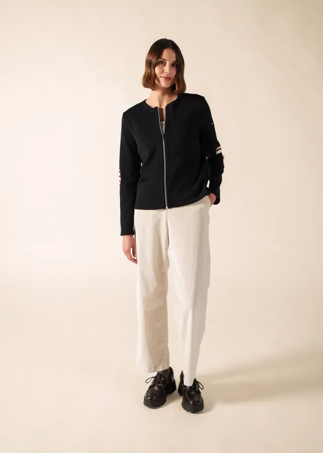 Saint James Vaujany gilet zippé navy femme
