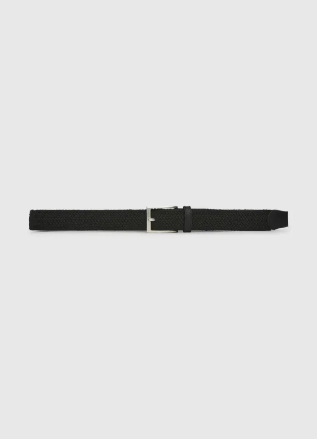 Calliope ceinture tressée homme élastique boucle métal