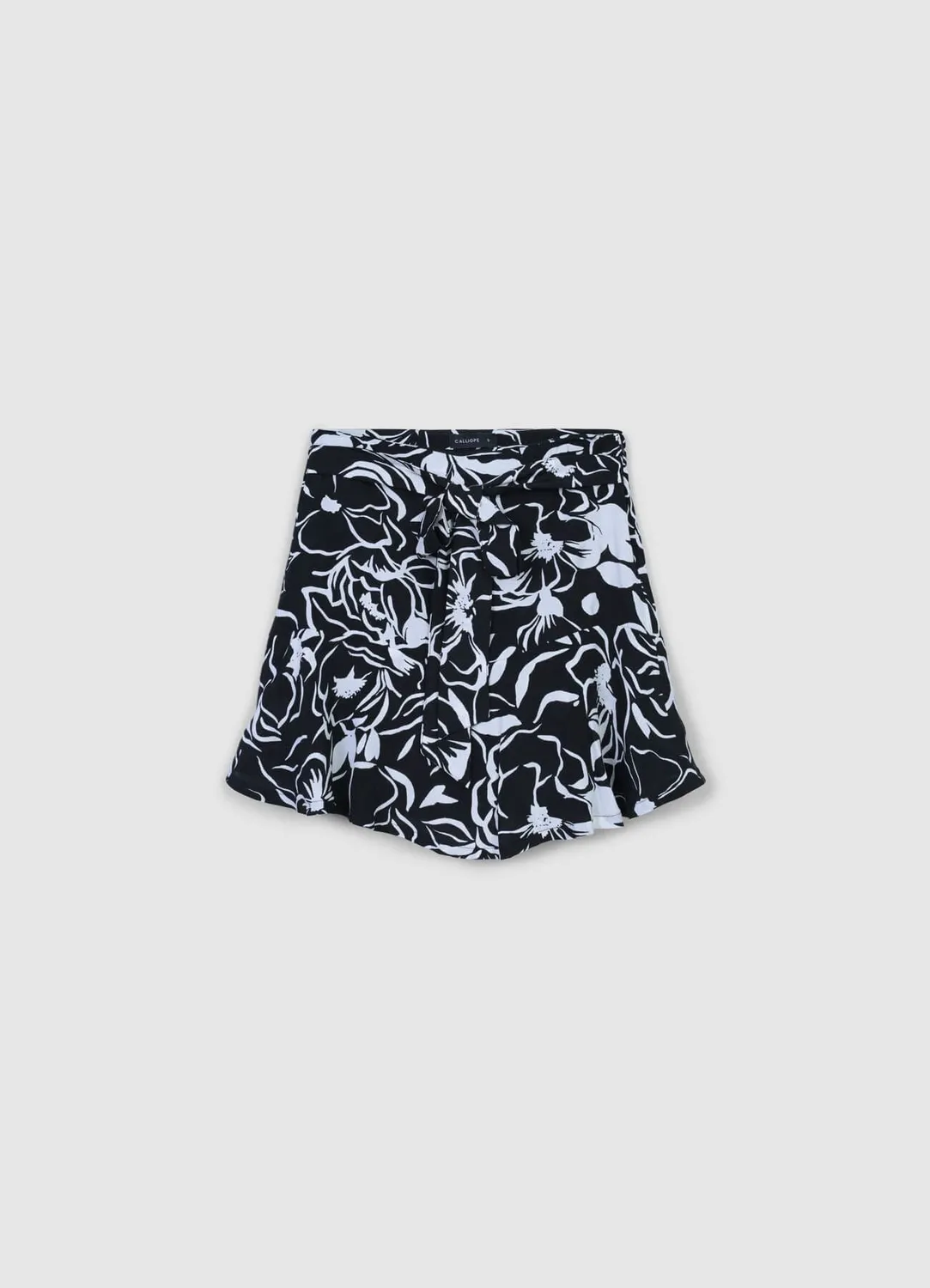 Calliope jupe-culotte fleurie femme ceinture nouée
