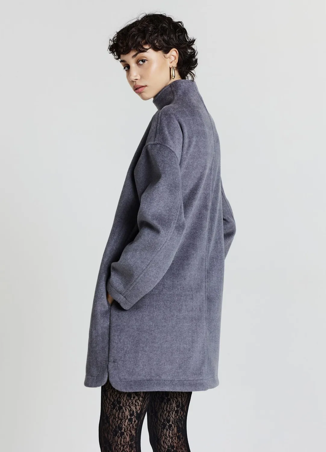 Calliope Manteau Zip Sans Doublure Femme Col Haut
