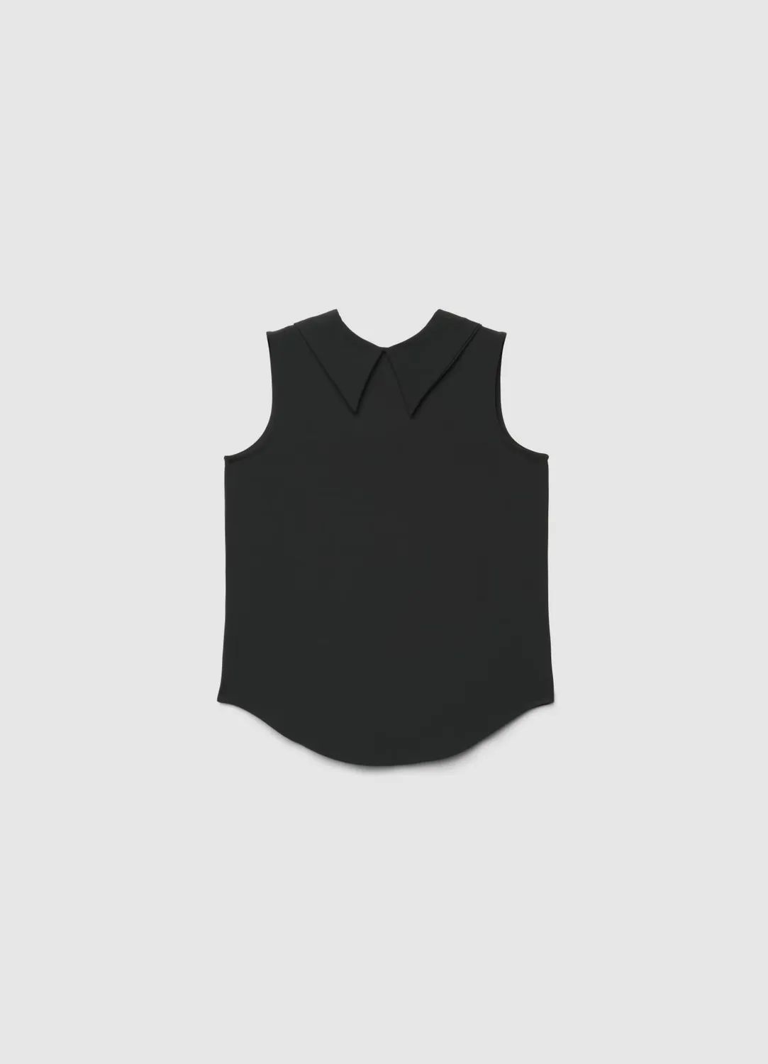 Calliope top femme col drapé sans manches uni