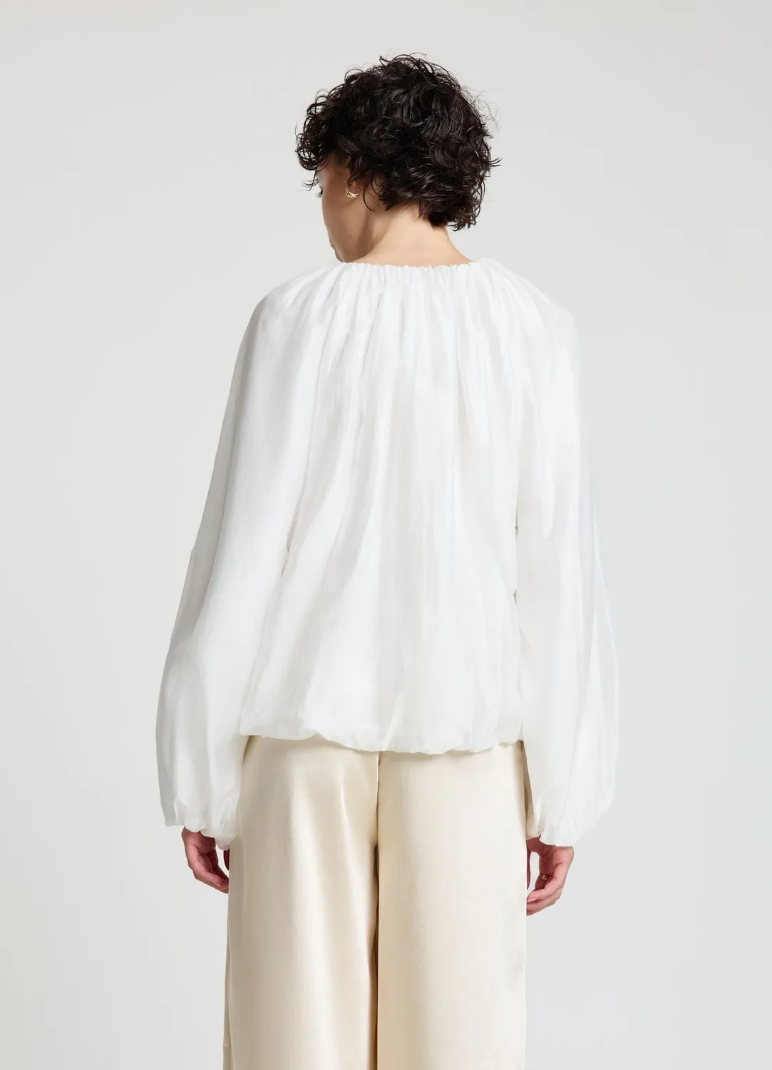 Calliope blouse femme manches ballon unie