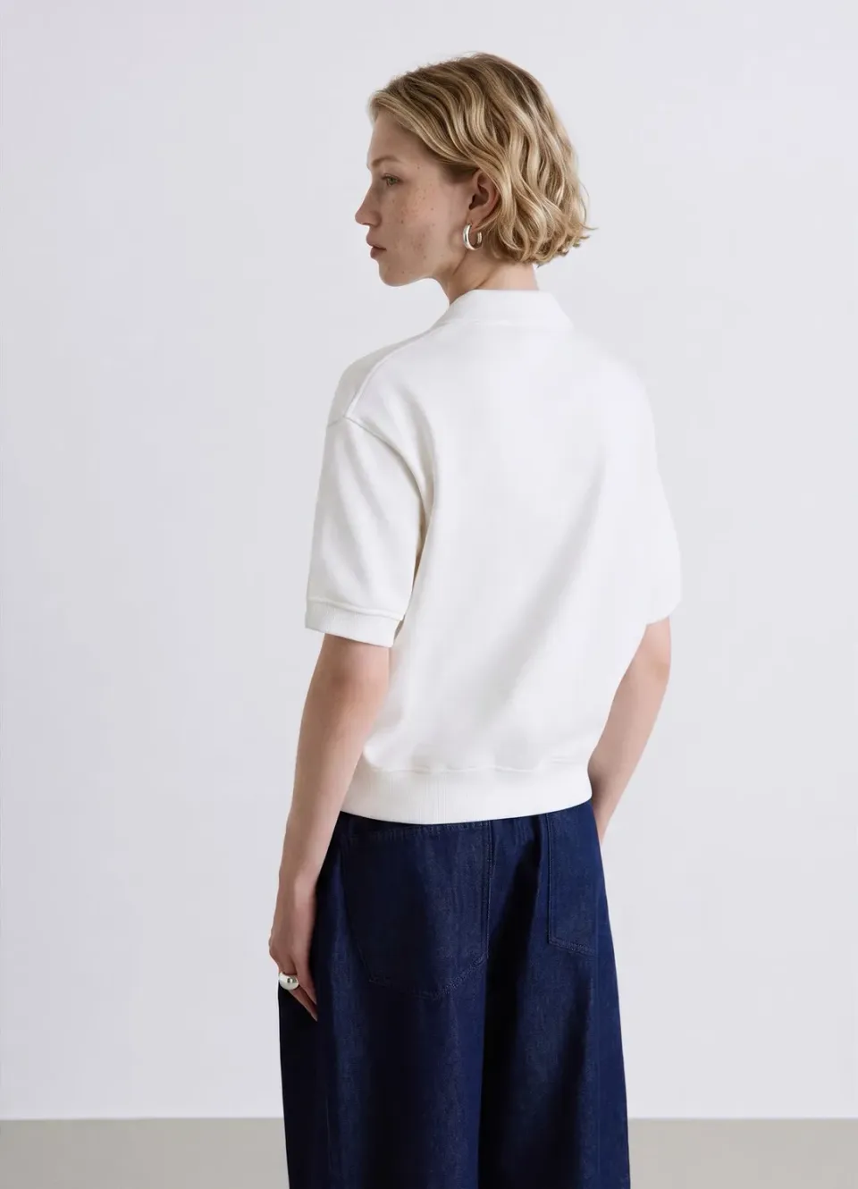Calliope polo femme zippé manches courtes uni
