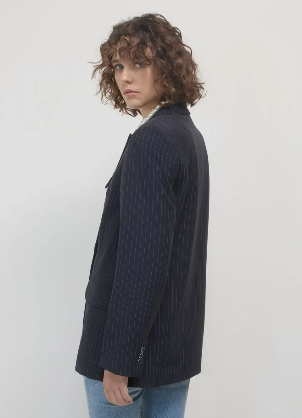 Calliope veste blazer double boutonnage rayée femme