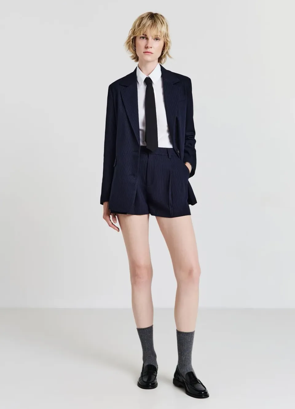 Calliope short à pinces femme rayé bureau