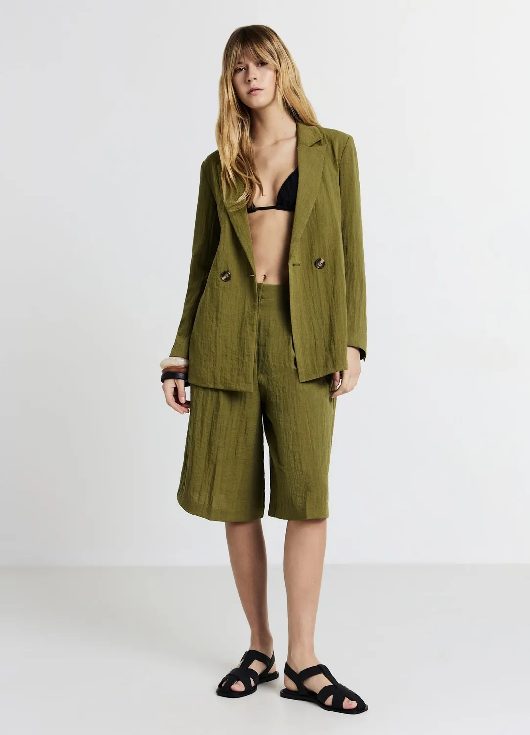 Calliope blazer femme double boutonnage à ceinture