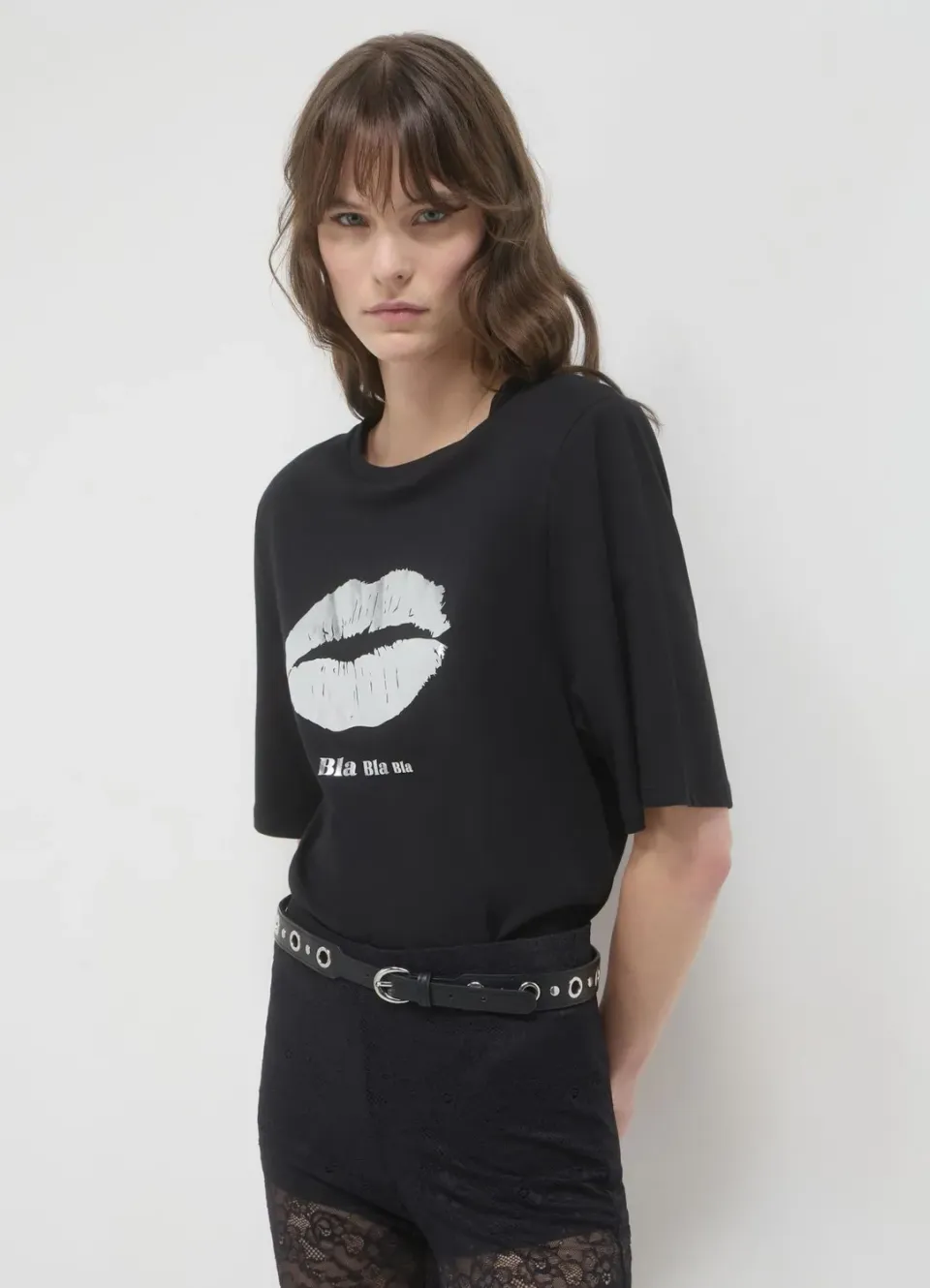 Calliope t-shirt imprimé laminé coton femme