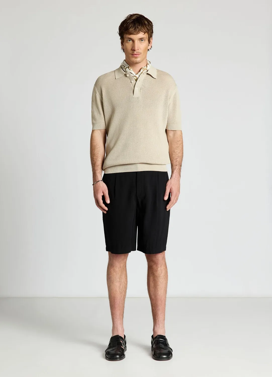 Calliope bermuda à plis uni homme taille 48