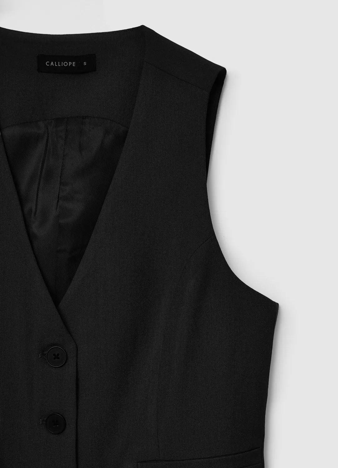 Calliope gilet uni femme col V boutons