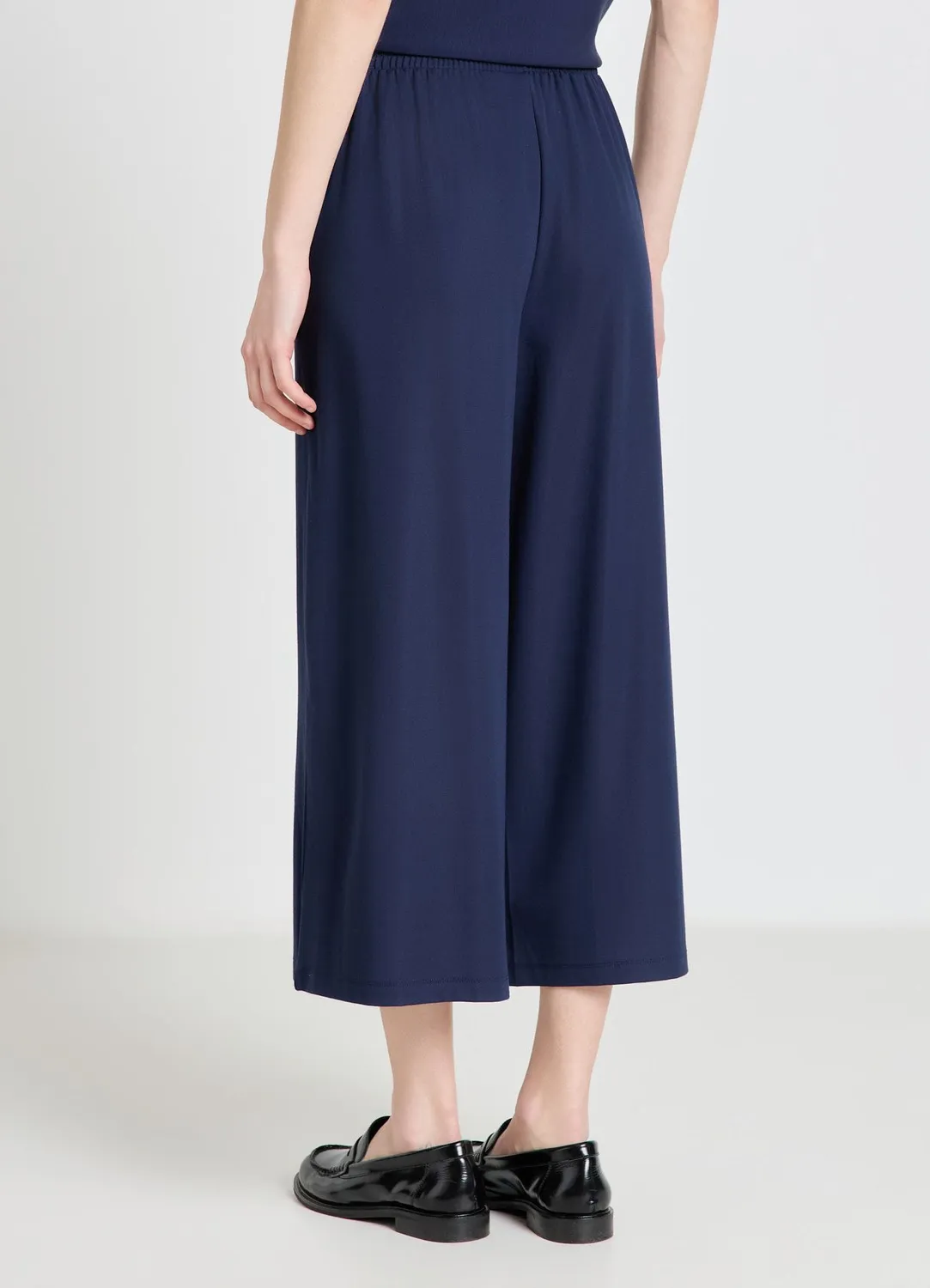 Calliope pantalon crop uni taille haute femme