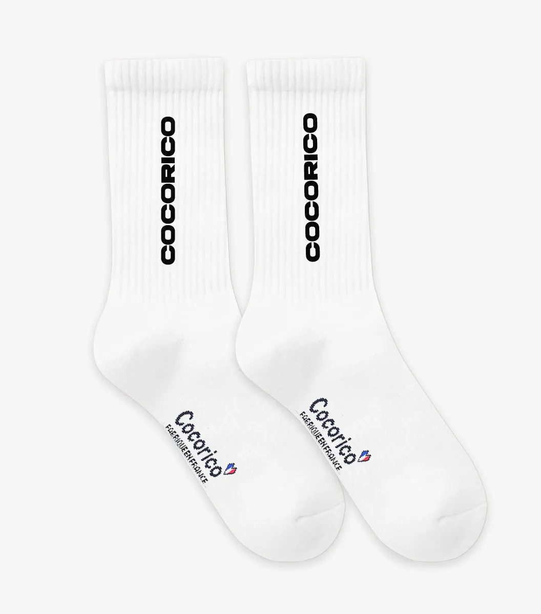 Cocorico Impact Blanc chaussettes sport femme blanc