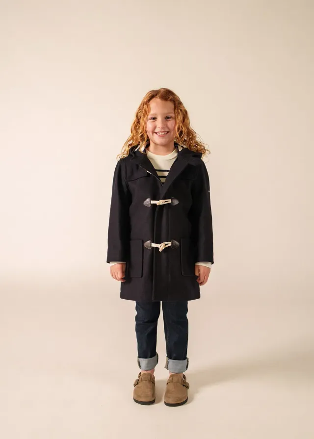 Saint James St Malo duffle-coat enfant navy