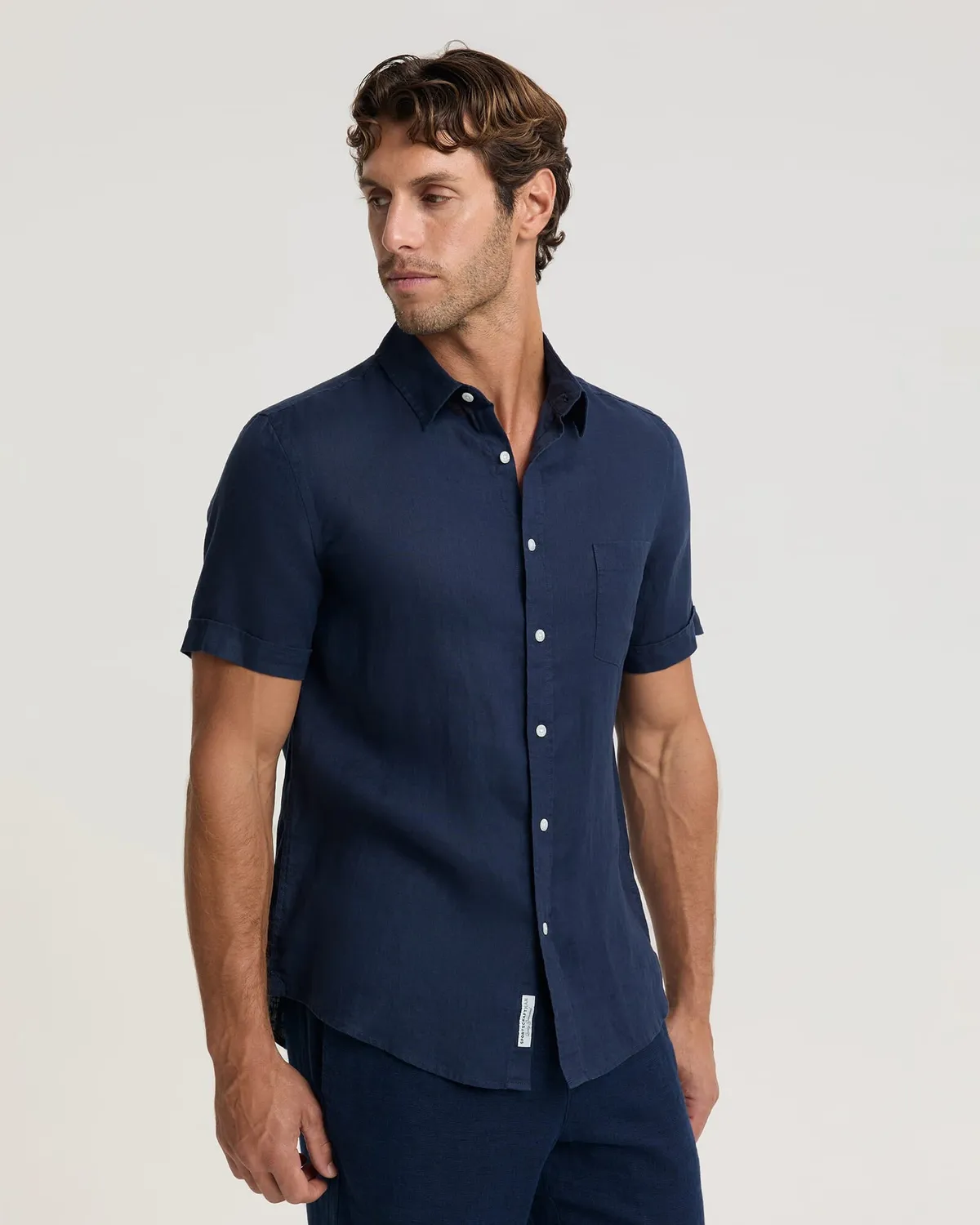 Sportscraft 207748 chemise lin homme manches courtes