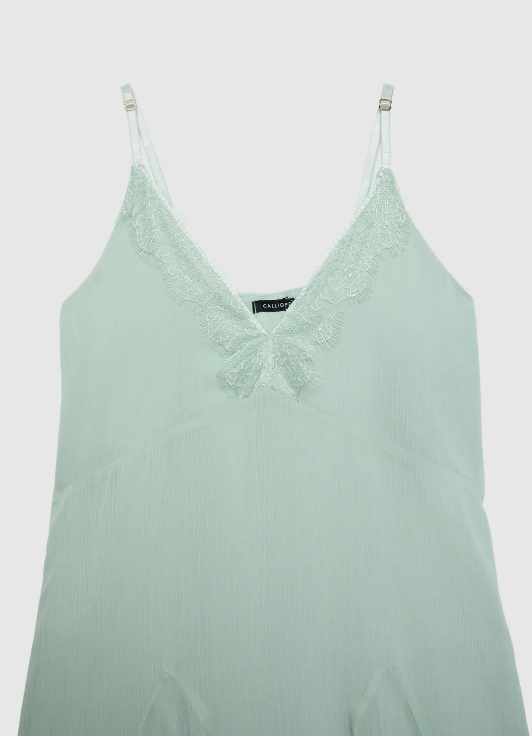 Calliope robe courte femme col V dentelle bretelles
