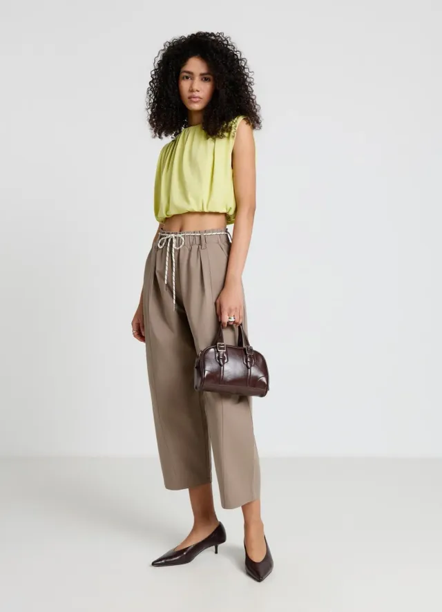 Calliope Pantalon femme à cordon taille S uni