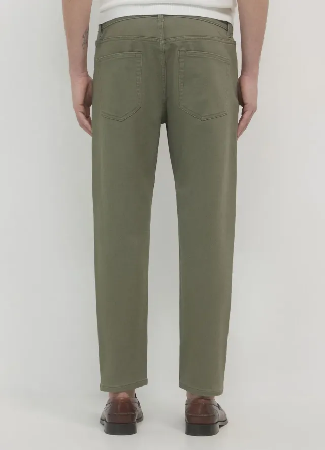 Calliope pantalon cropped homme coton uni