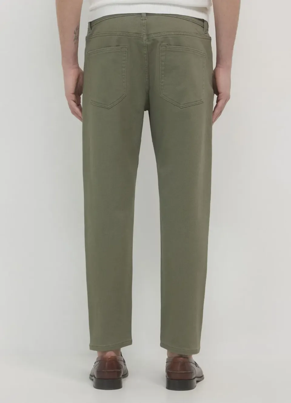 Calliope pantalon cropped homme coton uni
