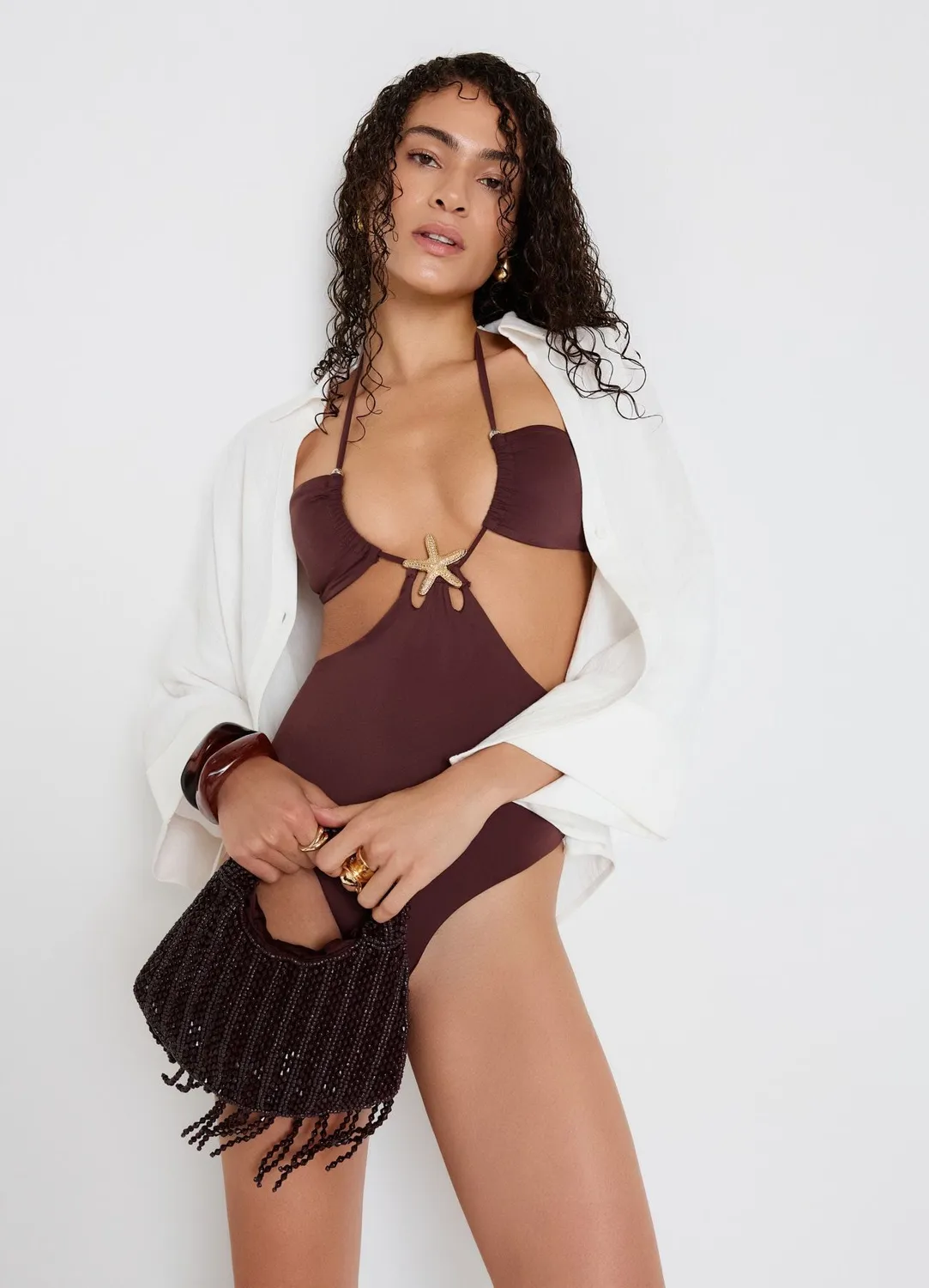 Calliope maillot une piece cut-out etoile femme