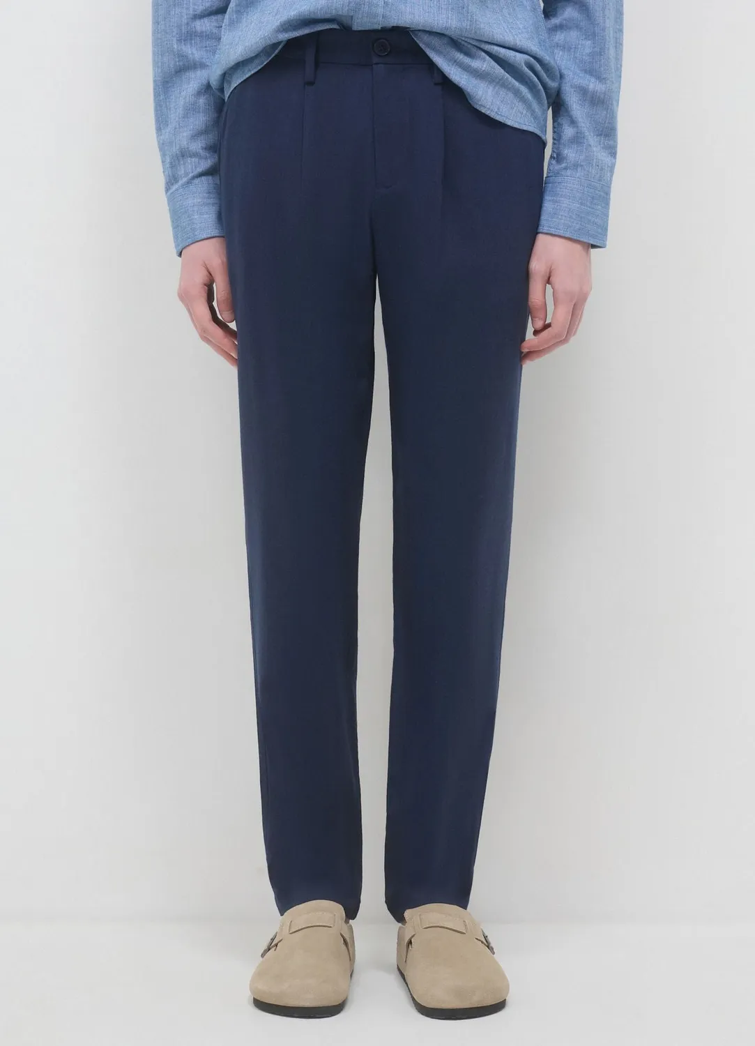 Calliope pantalon chino homme lin coupe droite