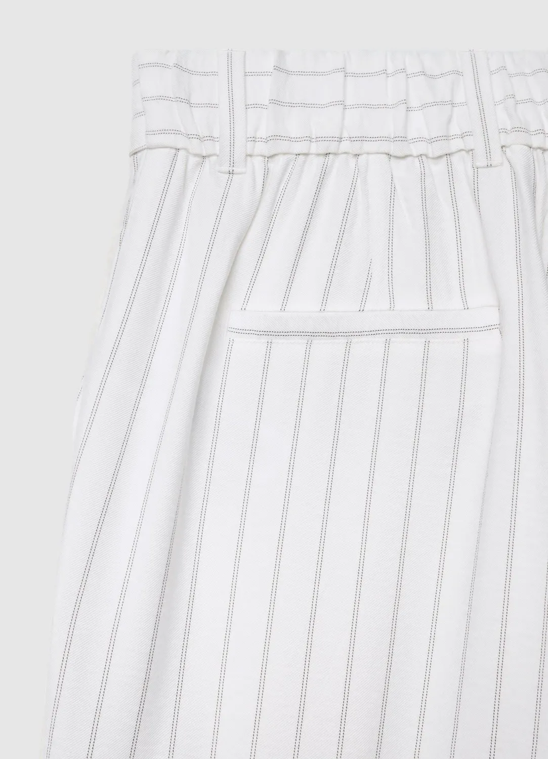Calliope pantalon rayé femme élastique revers