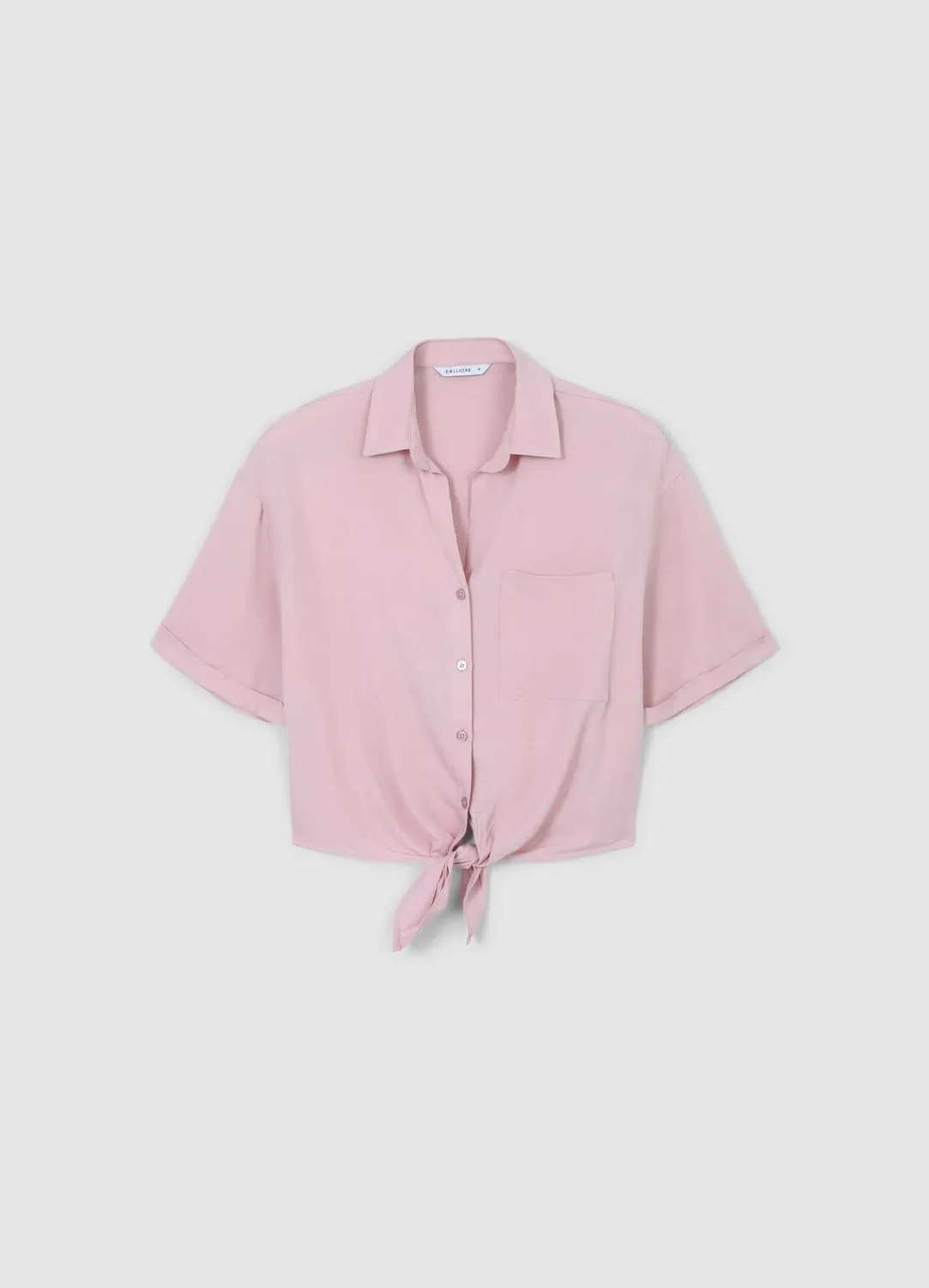 Calliope chemise femme nœud manches courtes