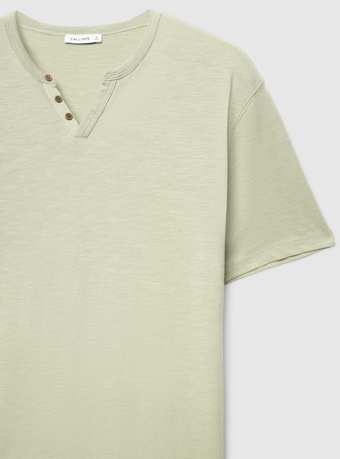 Calliope T-shirt serafino uni homme effet flammé