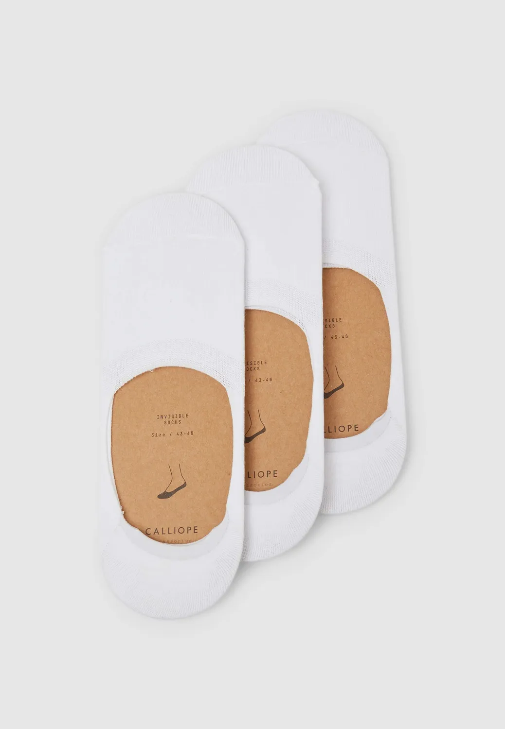 Calliope socquettes homme 39-42 lot 3 unies