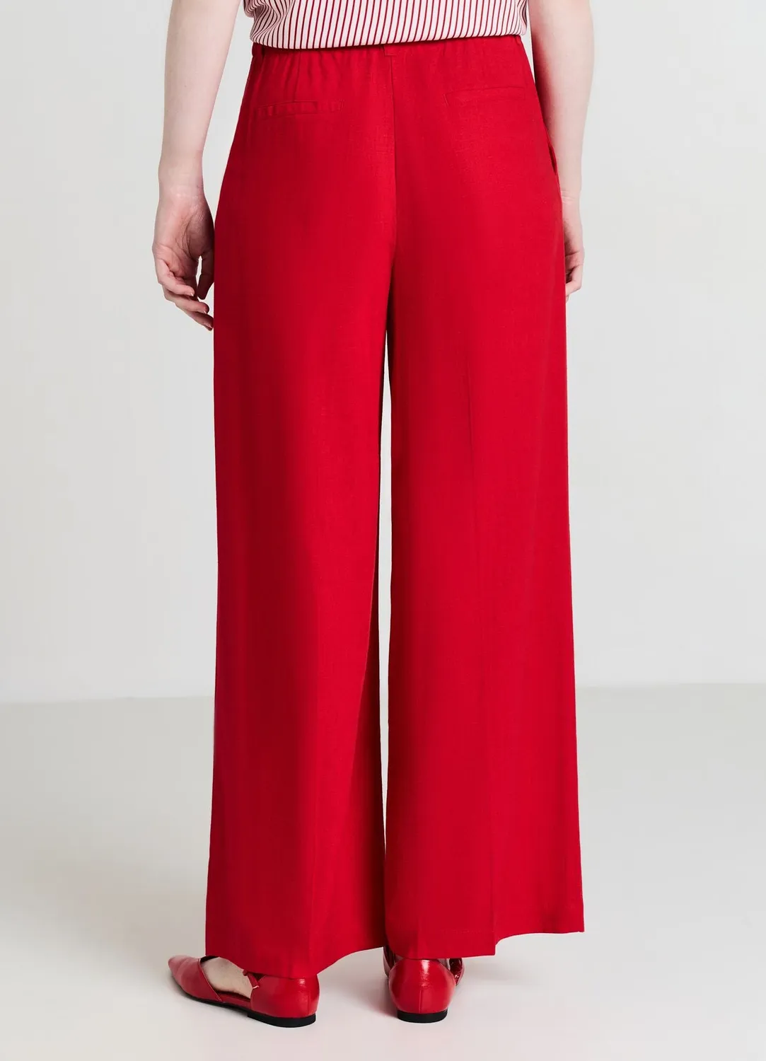 Calliope pantalon palazzo femme mélange lin