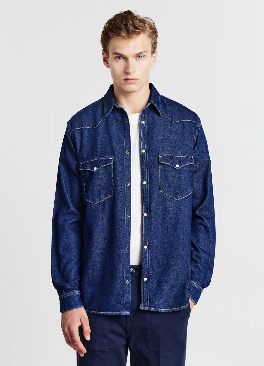 Calliope chemise western denim homme boutons