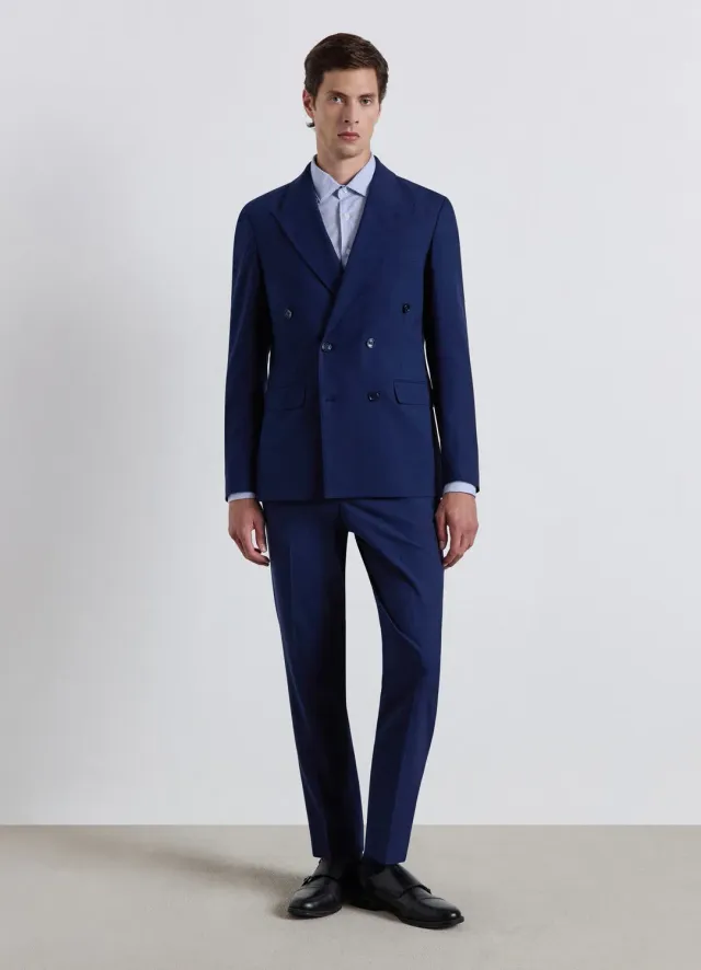 Calliope blazer homme croisé uni coupe droite