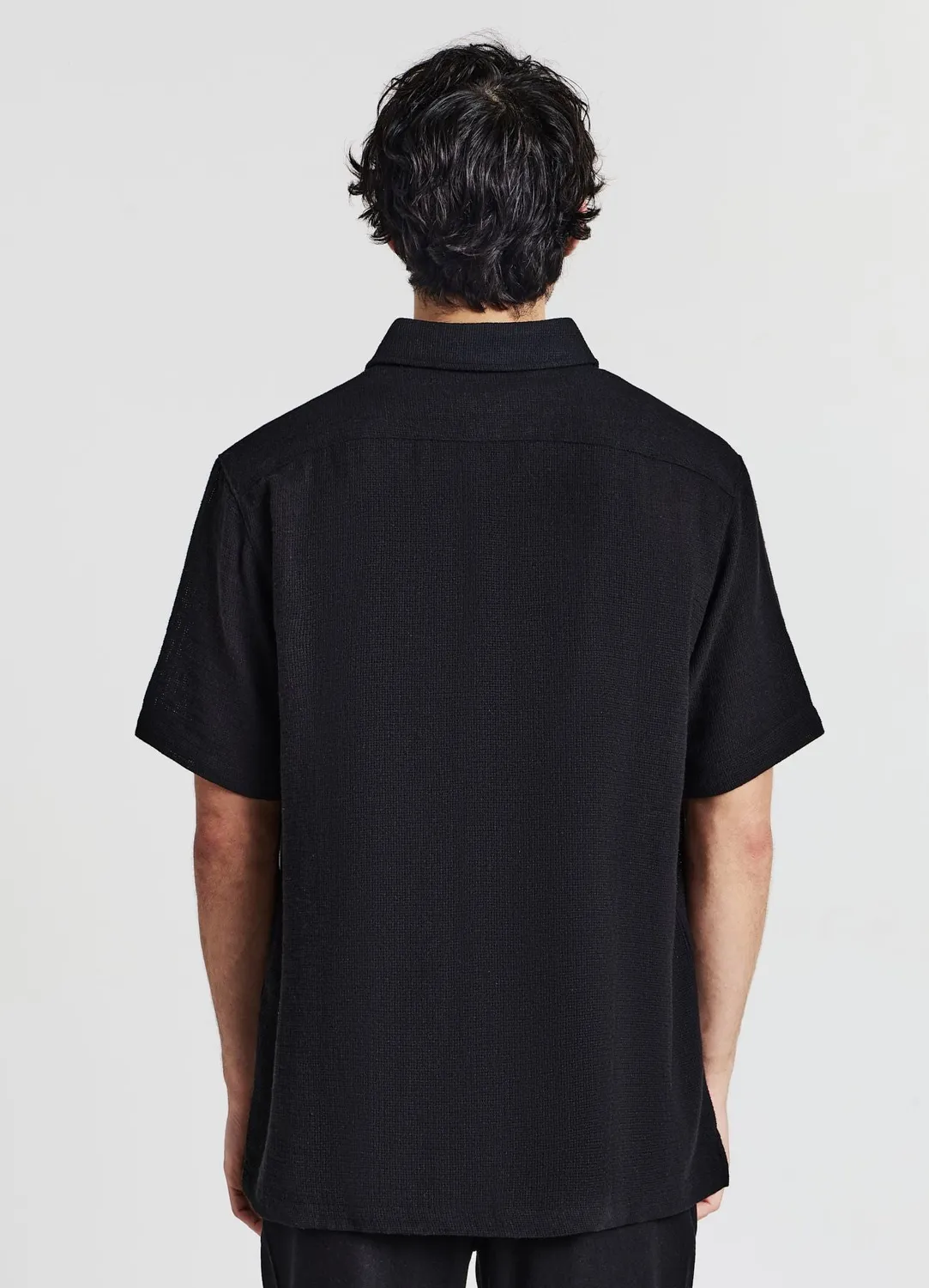 Calliope Chemise Unie Homme Coton Manches Courtes