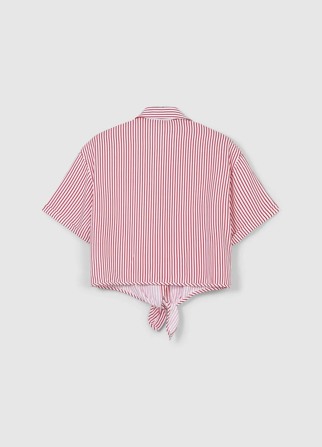 Calliope Chemise rayée nouée femme manches courtes