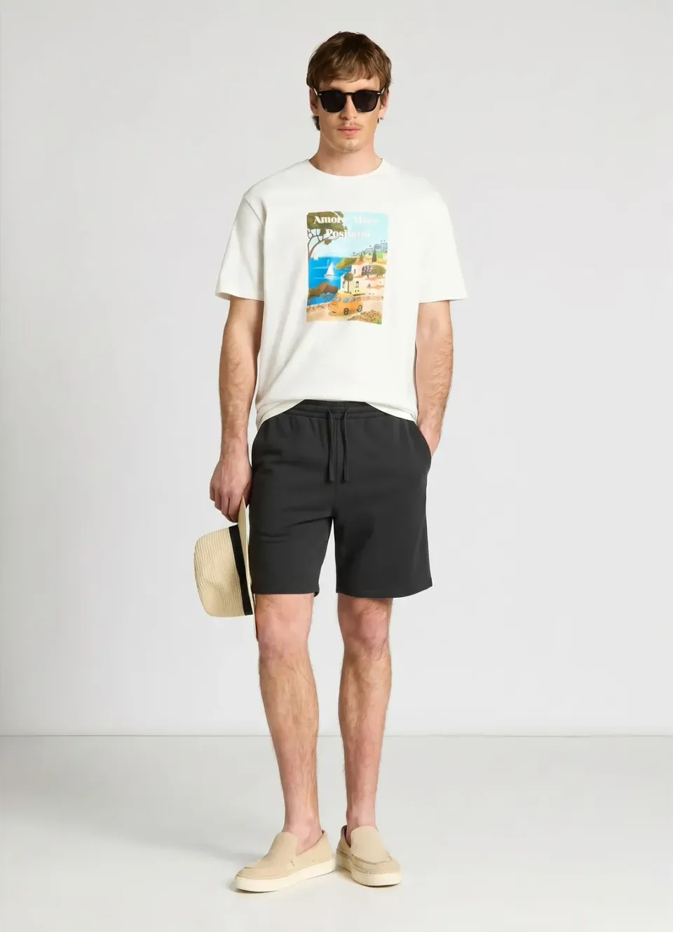 Calliope short homme uni léger poches cordon