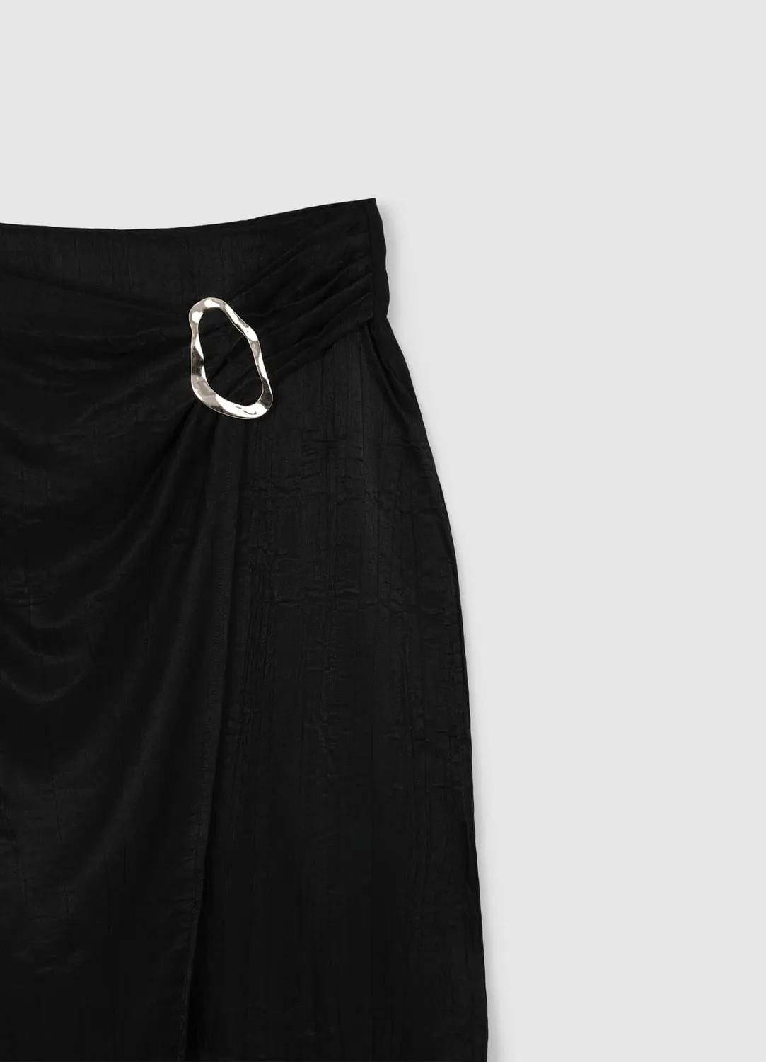 Calliope Jupe midi fendue femme spacco boucle or