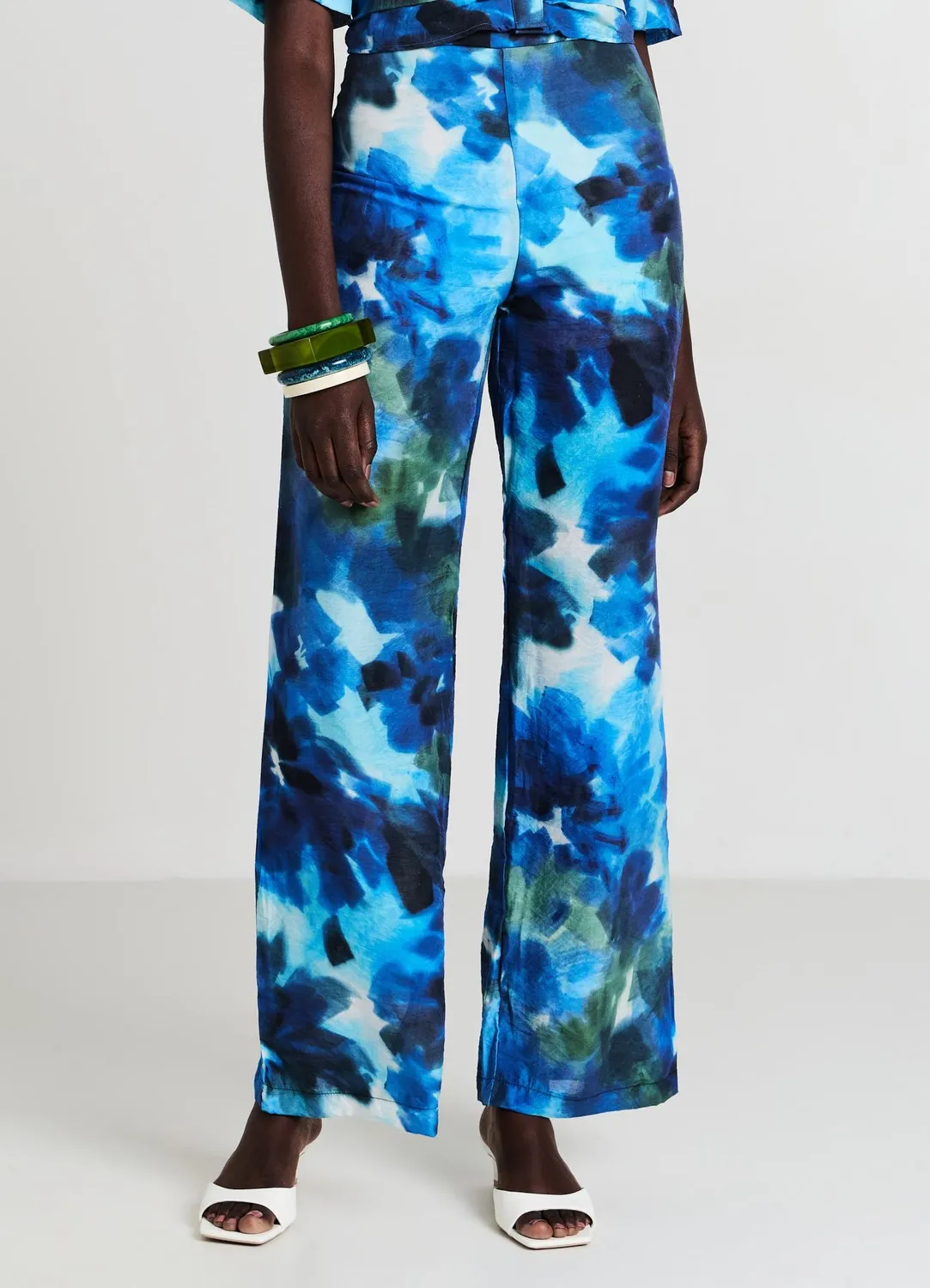 Calliope pantalon palazzo femme à motif